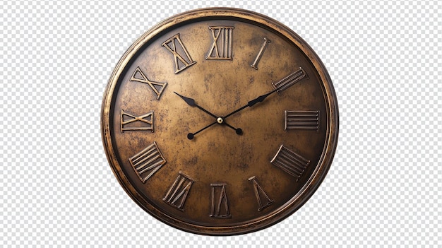 Horloge de mur en laiton vintage esthétique avec des chiffres romains élégants parfaite pour la décoration de la maison et des intérieurs élégants intemporels