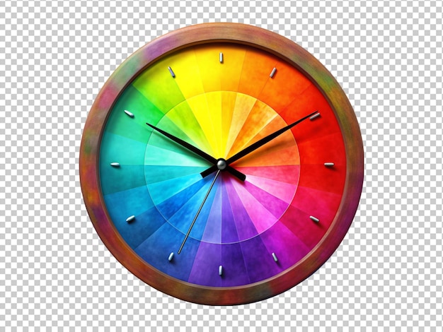 PSD une horloge murale colorée