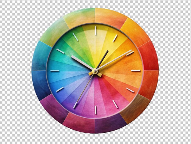 PSD une horloge murale colorée