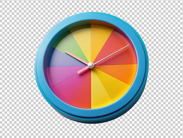 PSD une horloge murale colorée