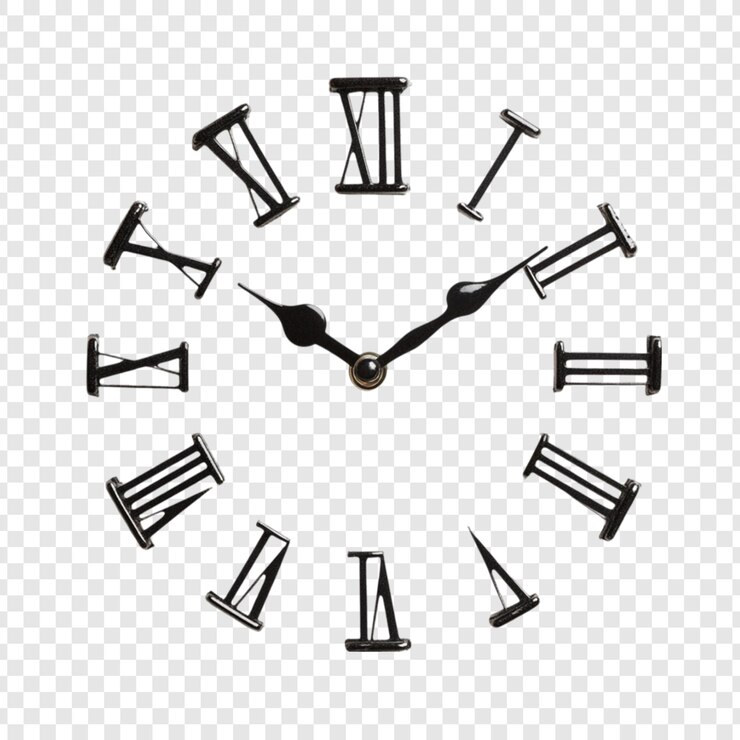 PSD horloge à numéros romains noirs