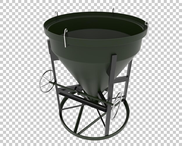 Hormigonera sobre fondo transparente Ilustración de renderizado 3d