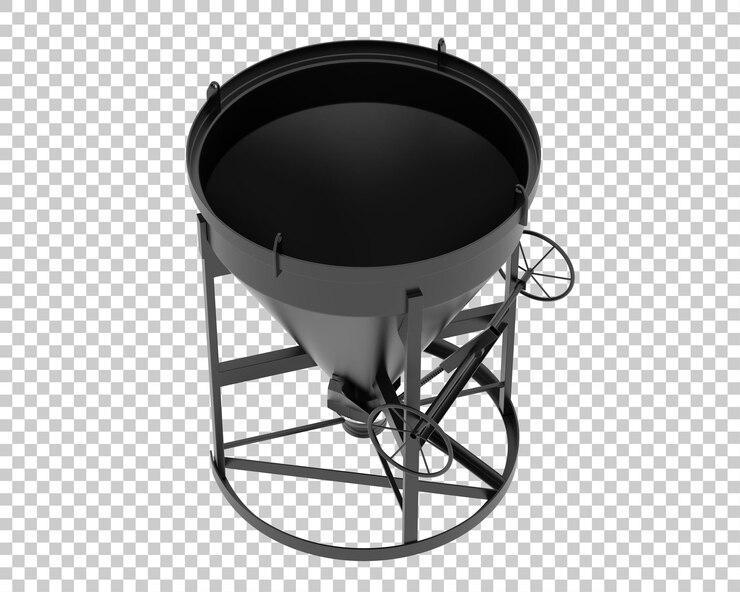 PSD hormigonera sobre fondo transparente ilustración de renderizado 3d