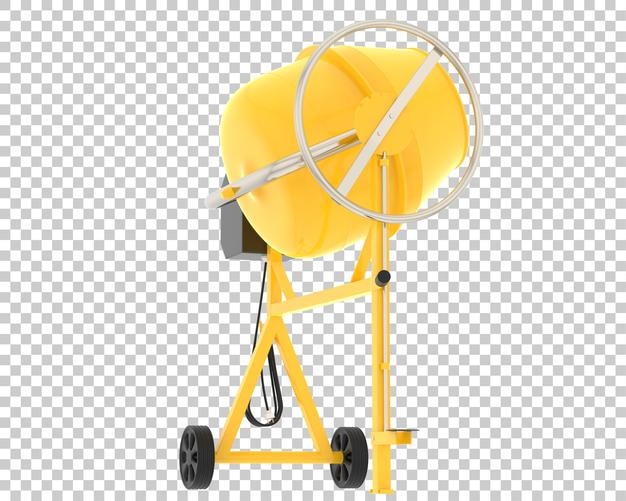 Hormigonera sobre fondo transparente Ilustración de renderizado 3d