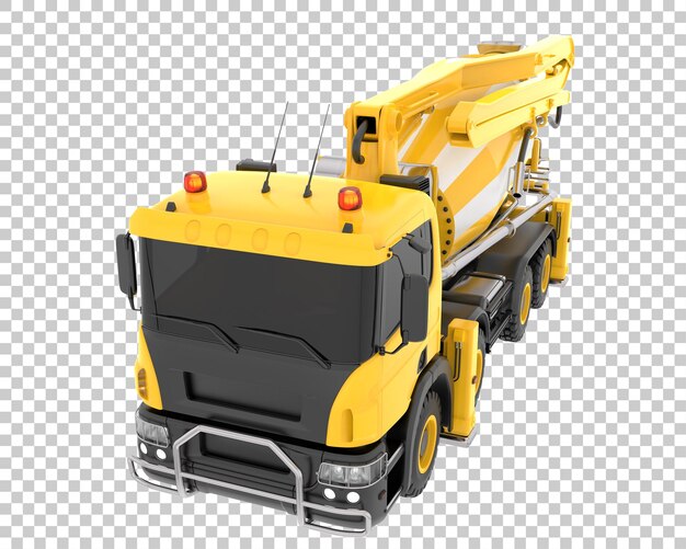 Hormigonera sobre fondo transparente Ilustración de renderizado 3d