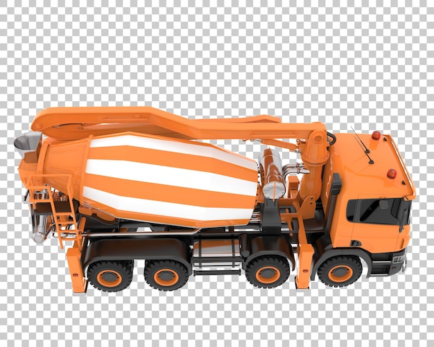 Hormigonera sobre fondo transparente Ilustración de renderizado 3d