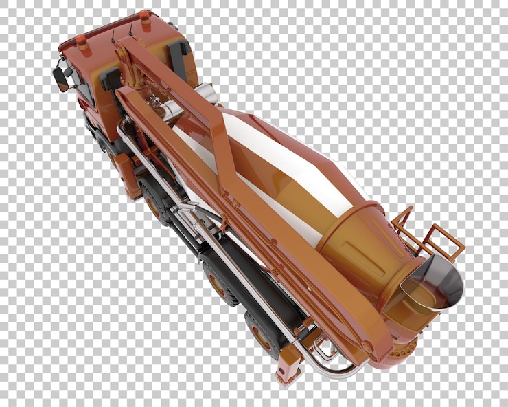 PSD hormigonera sobre fondo transparente ilustración de renderizado 3d