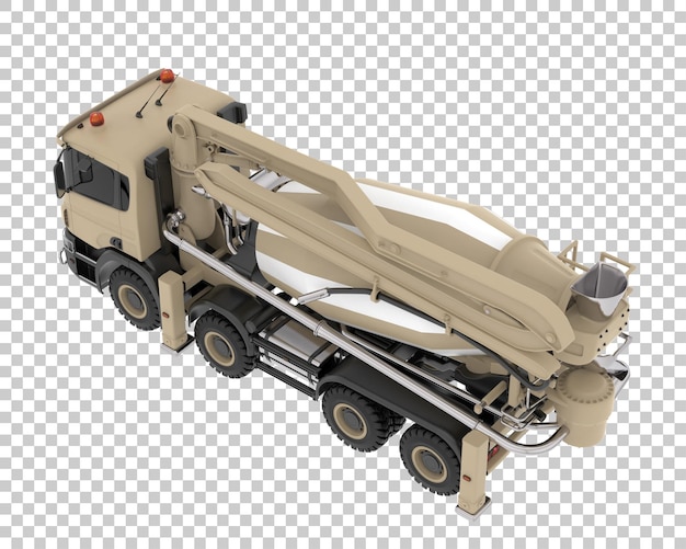 Hormigonera sobre fondo transparente Ilustración de renderizado 3d