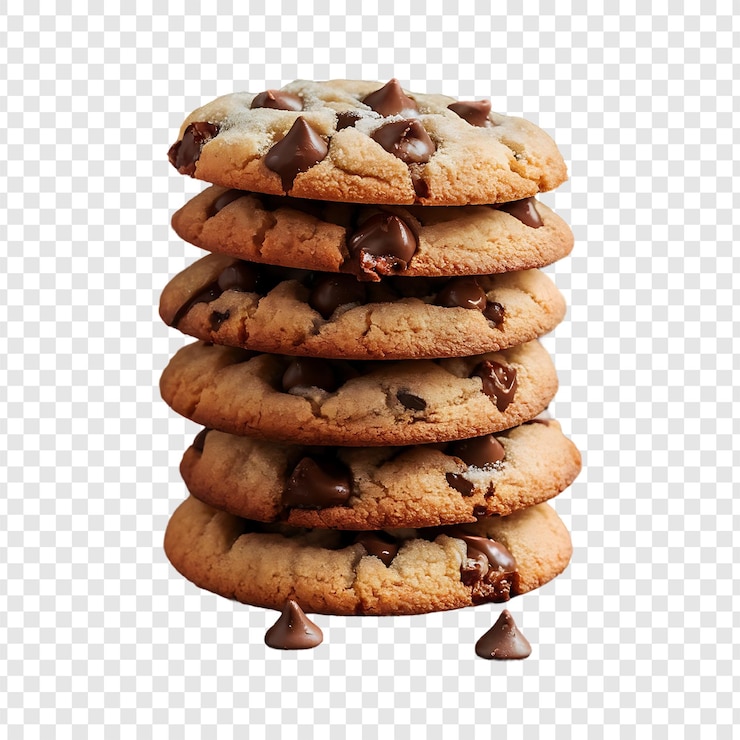 PSD hornear deliciosas galletas png aisladas sobre un fondo transparente