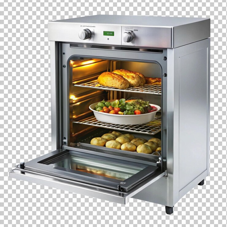 PSD horno entregando en fondo transparente