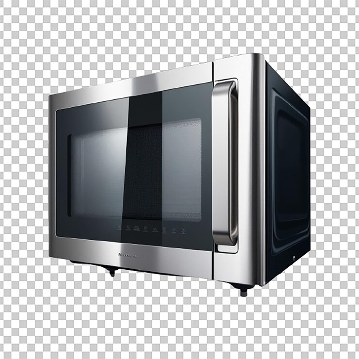PSD horno de microondas aislado sobre un fondo transparente