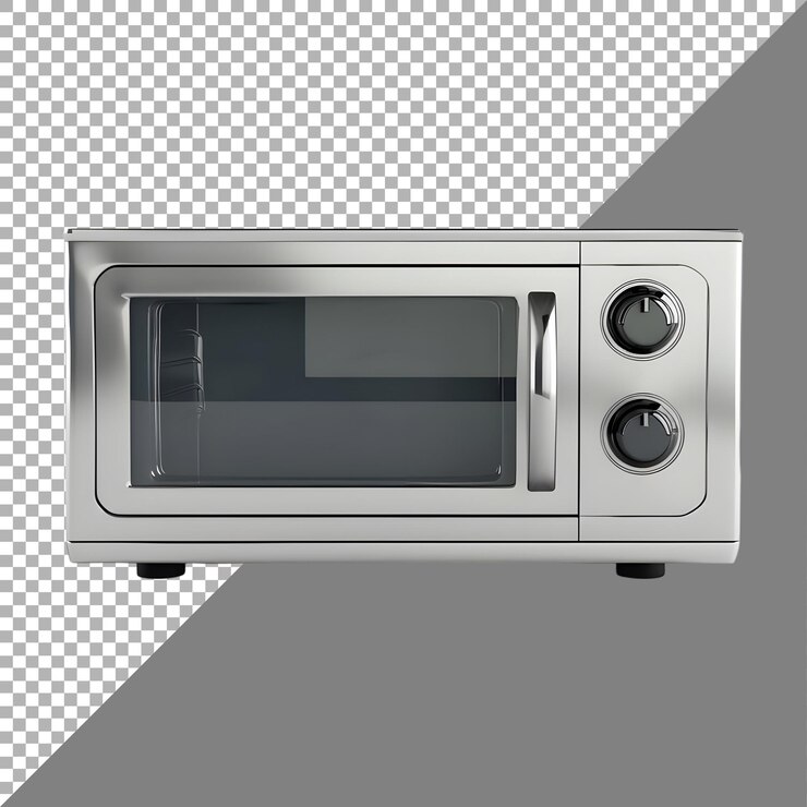 PSD horno de microondas en fondo transparente generado por ai