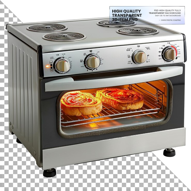 PSD horno tostador sobre un fondo transparente