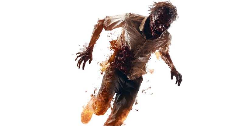 PSD el horror de los zombies en llamas