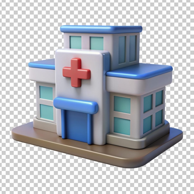 PSD hospital em fundo transparente