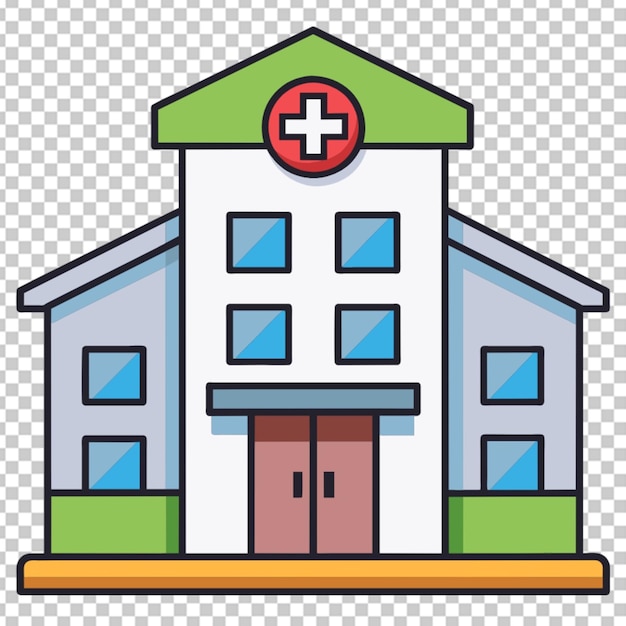 PSD hospital em fundo transparente