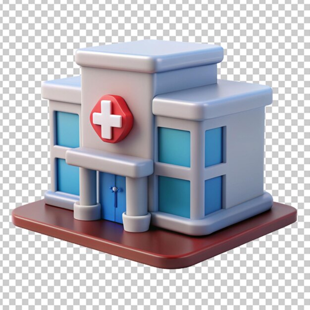 PSD hospital em fundo transparente