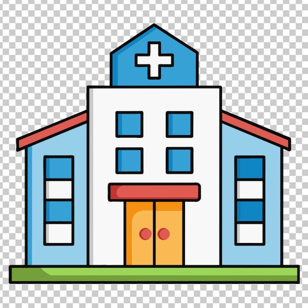 PSD hospital em fundo transparente