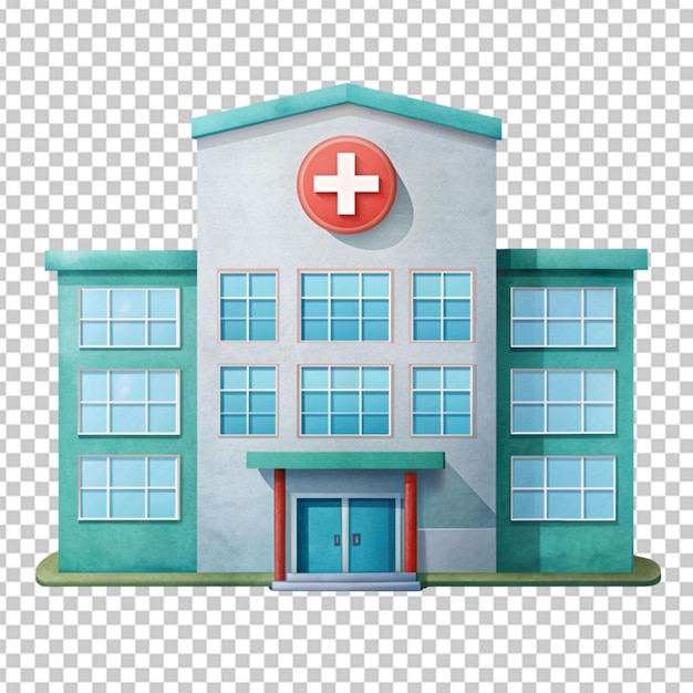 PSD hospital en un fondo transparente