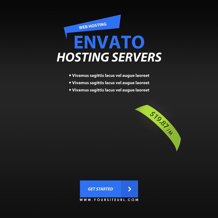 PSD hosting-dienste social-media-bannerdesign