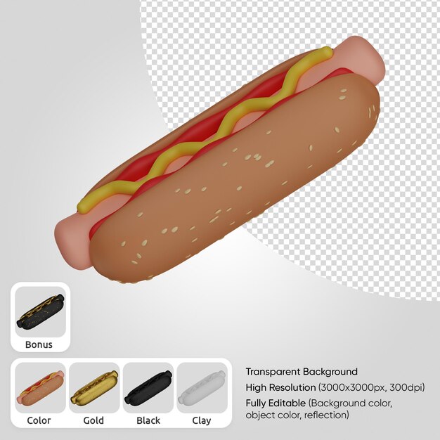 hot-dog 3d