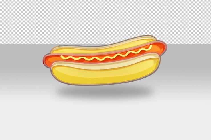 Hot dog de diseño plano que se convierte en un objeto 3d y se renderiza en un ciclo