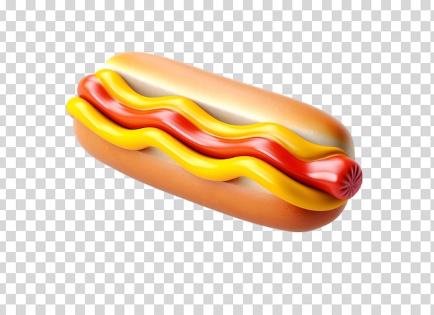 Hot Dog em isolado em fundo png transparente