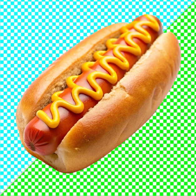 hot dog sur fond blanc