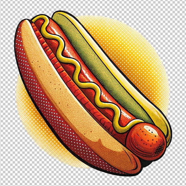 PSD un hot-dog sur un fond transparent