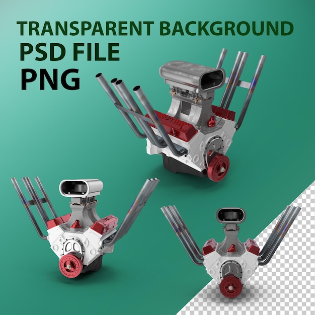 Hot Rod PNG,Motor V8 PNG