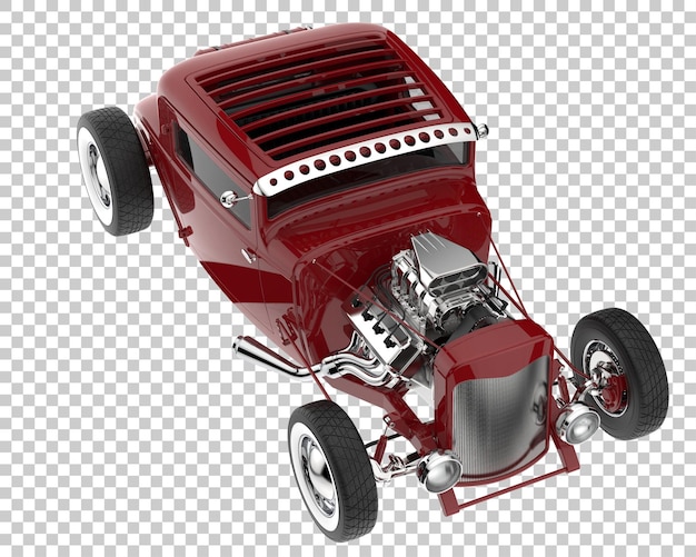 Hot Rod sobre fondo transparente. Representación 3d - ilustración