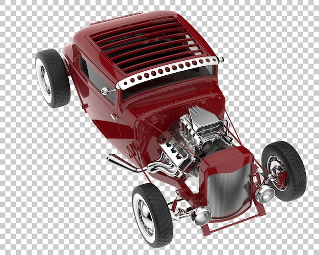 Hot rod sobre fondo transparente. representación 3d - ilustración