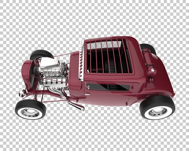 PSD hot rod sobre fondo transparente. representación 3d - ilustración