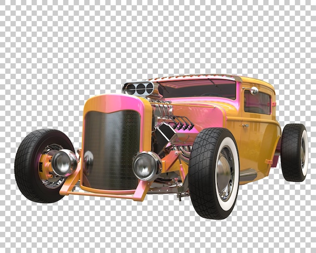 Hot Rod sobre fondo transparente. Representación 3d - ilustración