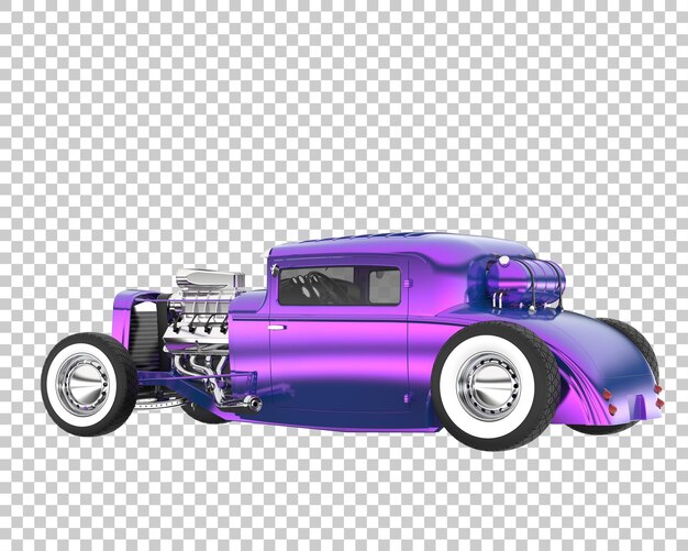 Hot Rod sobre fondo transparente. Representación 3d - ilustración
