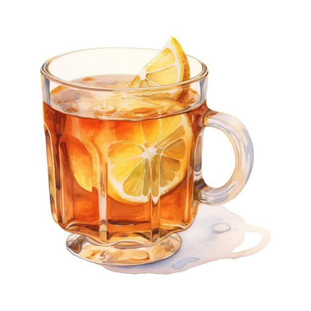 PSD hot toddy beverages illustration aquarell-stil ki generiert