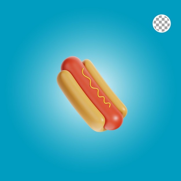 Hotdog-3D-Darstellung