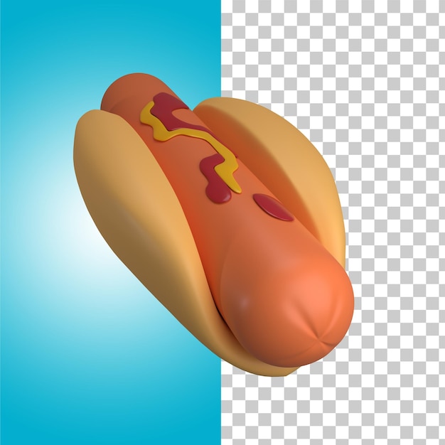 PSD hotdog-3d-rendering