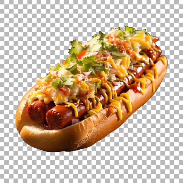 PSD hotdog em fundo transparente