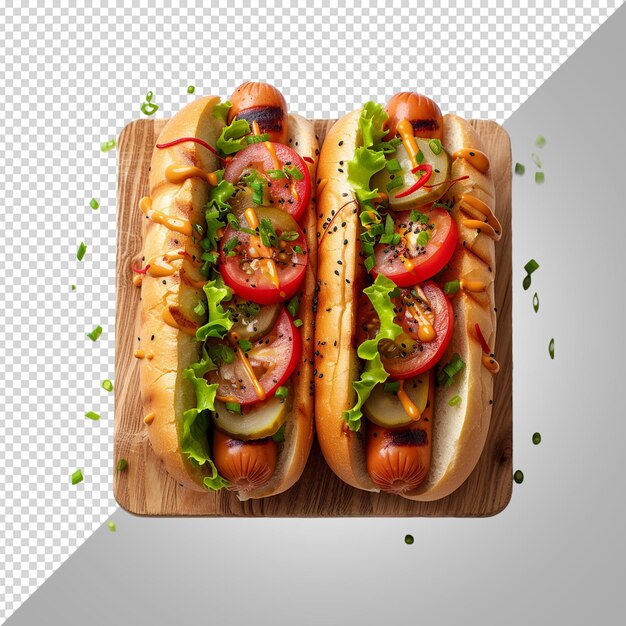 Hotdog isoliert auf weißem hintergrund