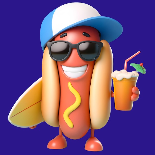 PSD hotdog-mann 3d