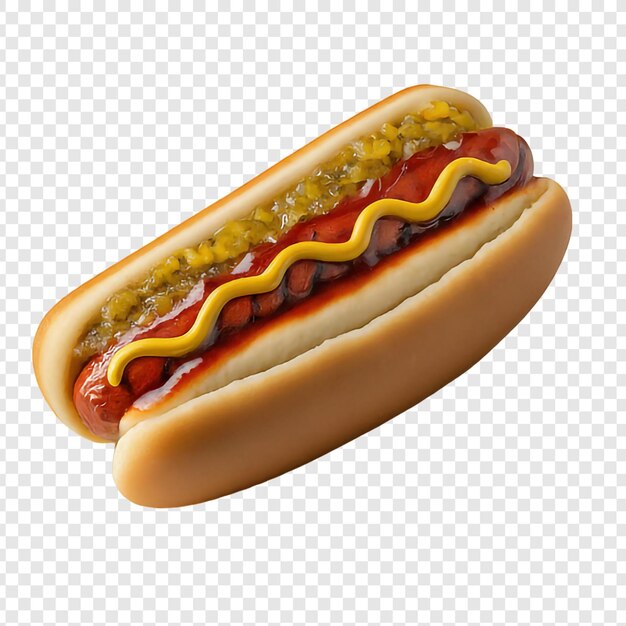 Un Hotdog à L'oignon Savoureux Isolé Sur Un Fond Transparent