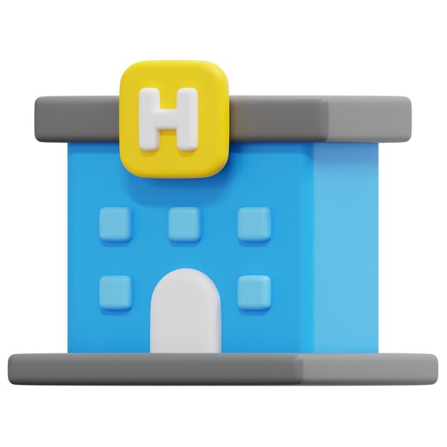 Hotel 3d-render-symbol-illustration