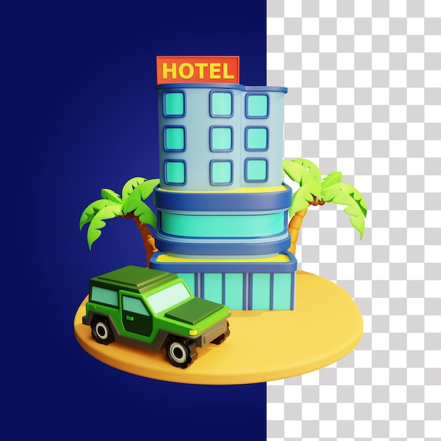 PSD hotel 3d-symbol