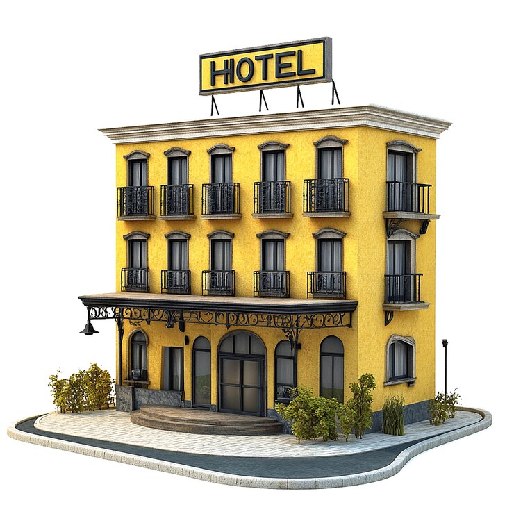 PSD hotel de fondo transparente