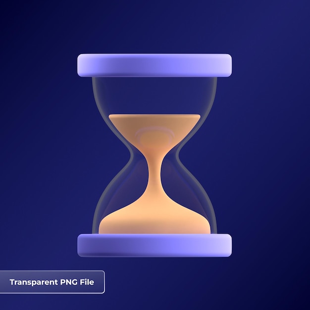 hourglass 3d icon illustration