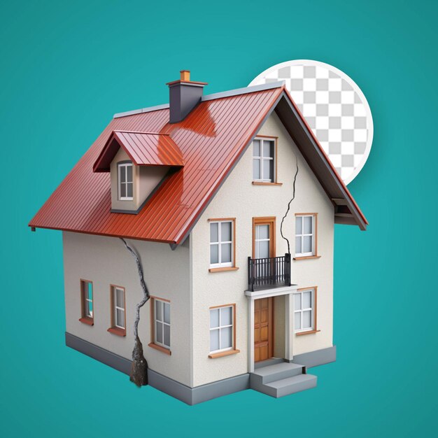 PSD house icon on white background