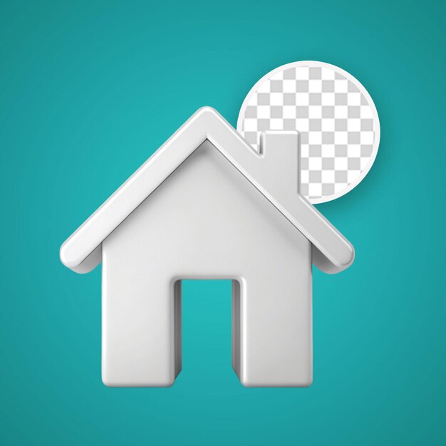 PSD house icon on white background