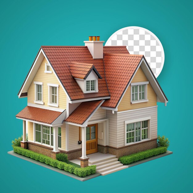 PSD house icon on white background