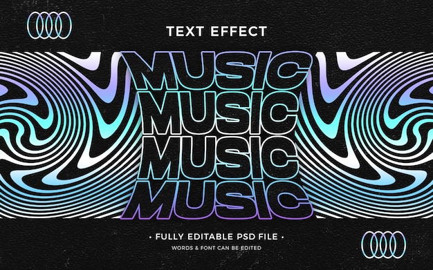 PSD house-musik-text-effekt
